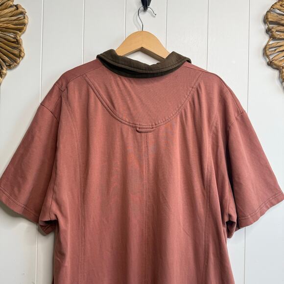 Free People shirt dress polo shirt dress midi collared boho sporty Large - Picture 7 of 8